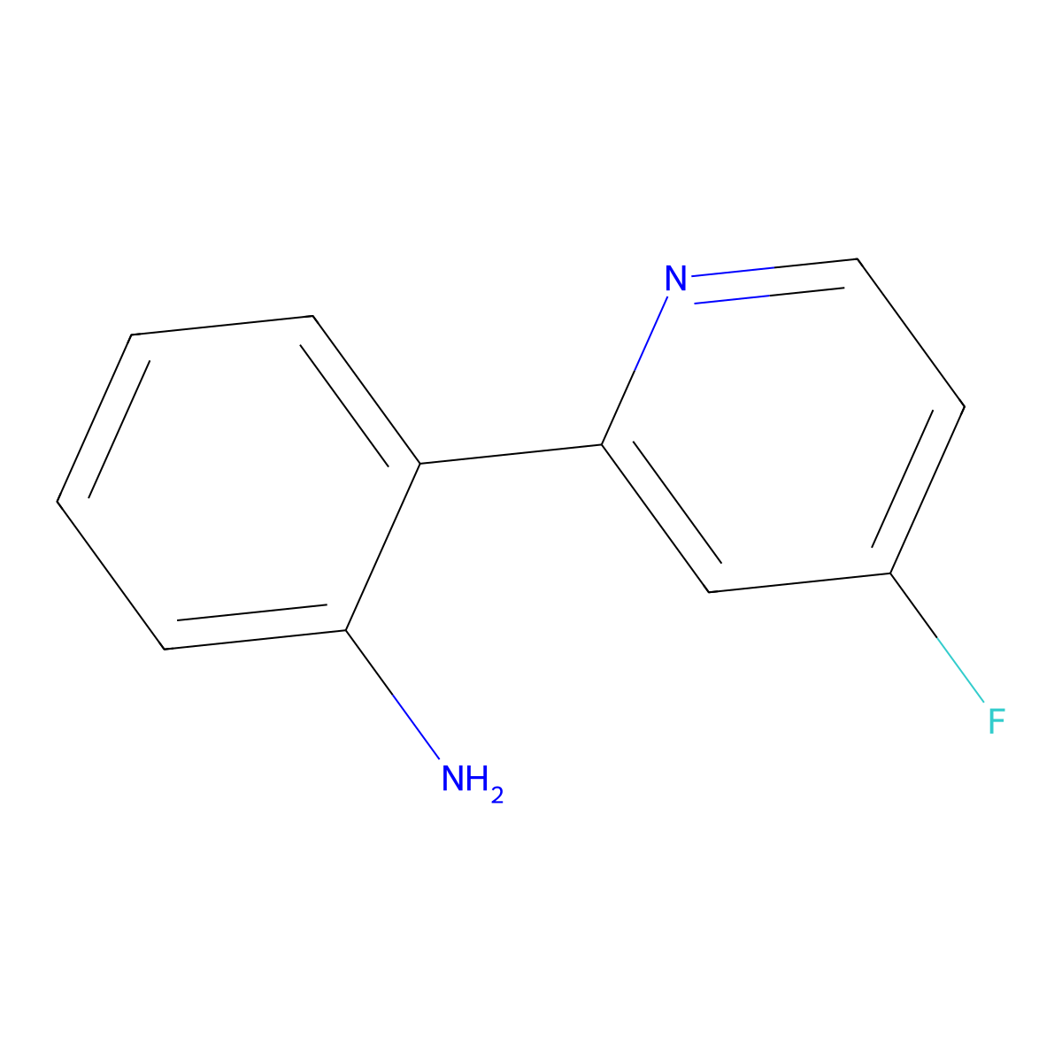4-Fluoro-2-(2-aminophenyl)pyridine molecular structure, CAS 1563530-76-6