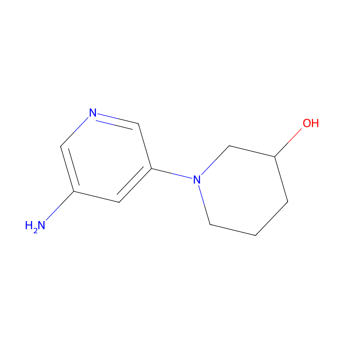 1-(3-Aminopyridin-5-YL)piperidin-3-OL molecular structure, CAS 1563530-83-5