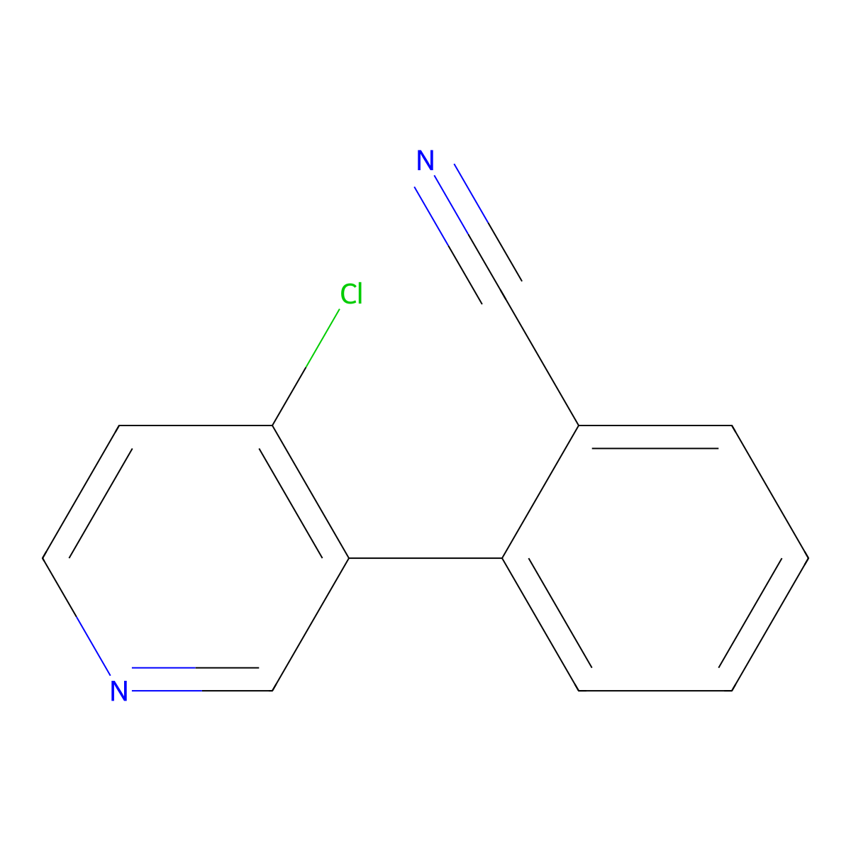 2-(4-Chloropyridin-3-YL)benzonitrile molecular structure, CAS 1563530-85-7