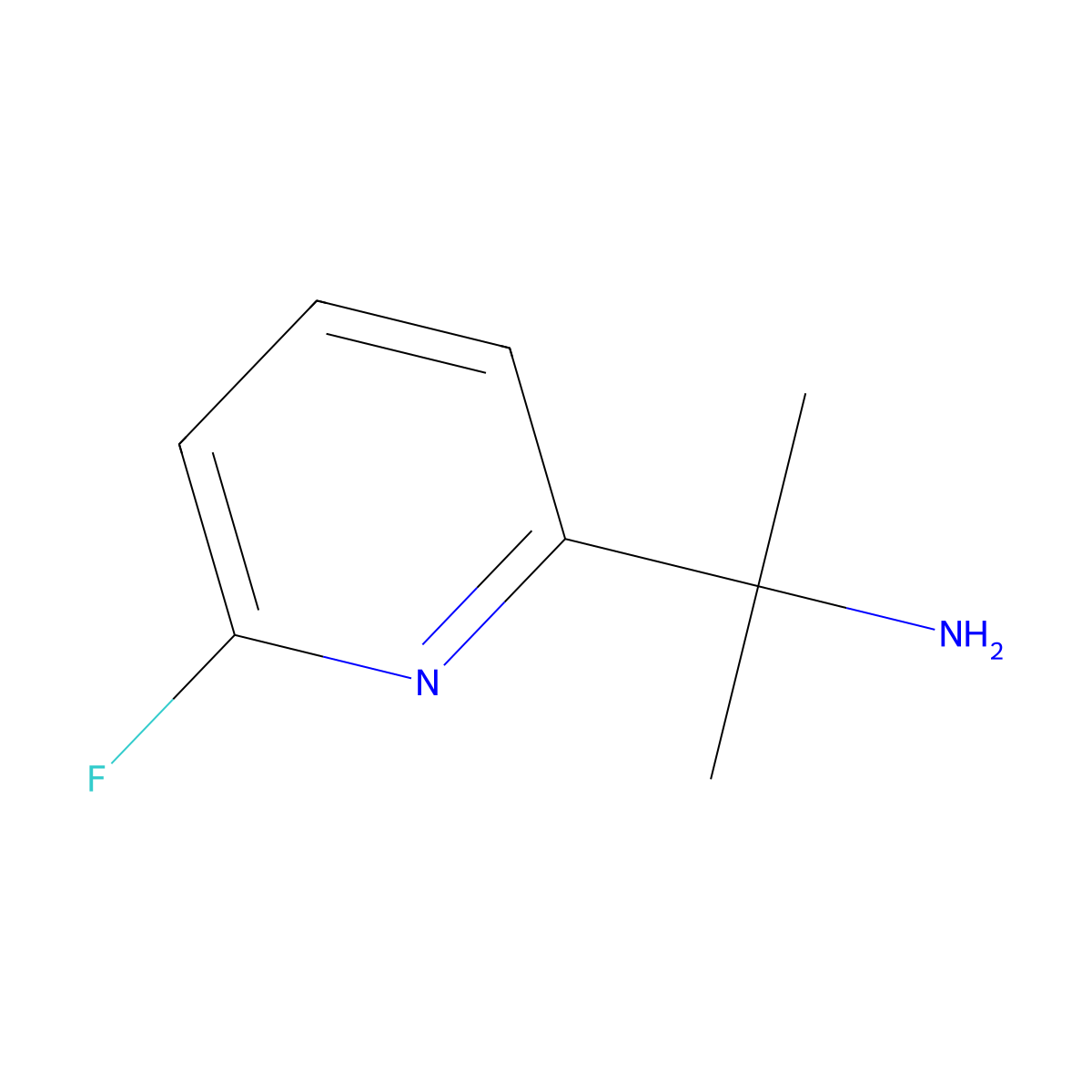 2-(6-Fluoropyridin-2-yl)propan-2-amine molecular structure, CAS 1563530-87-9