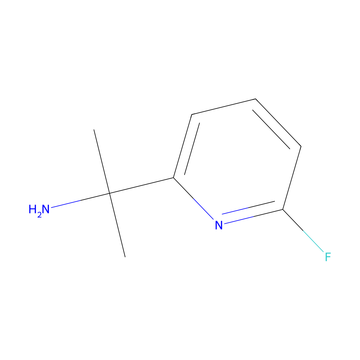 2-(6-Fluoropyridin-2-yl)propan-2-amine molecular structure, CAS 1563530-87-9