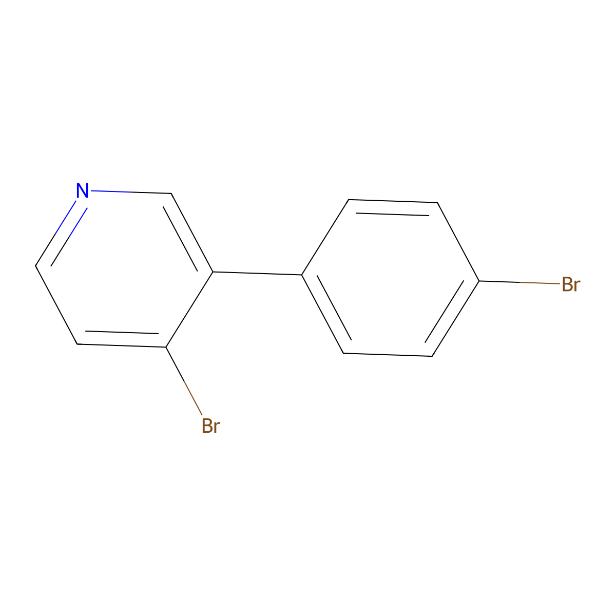 4-Bromo-3-(4-bromophenyl)pyridine molecular structure, CAS 1563530-91-5