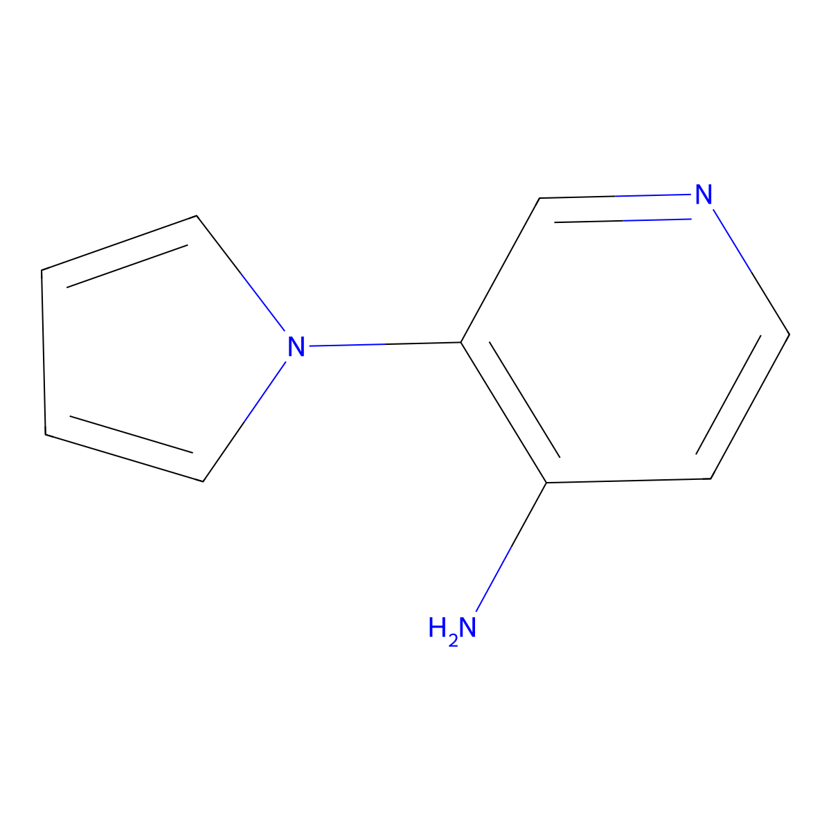 4-Amino-3-(1H-pyrrol-1-YL)pyridine molecular structure, CAS 1563530-92-6