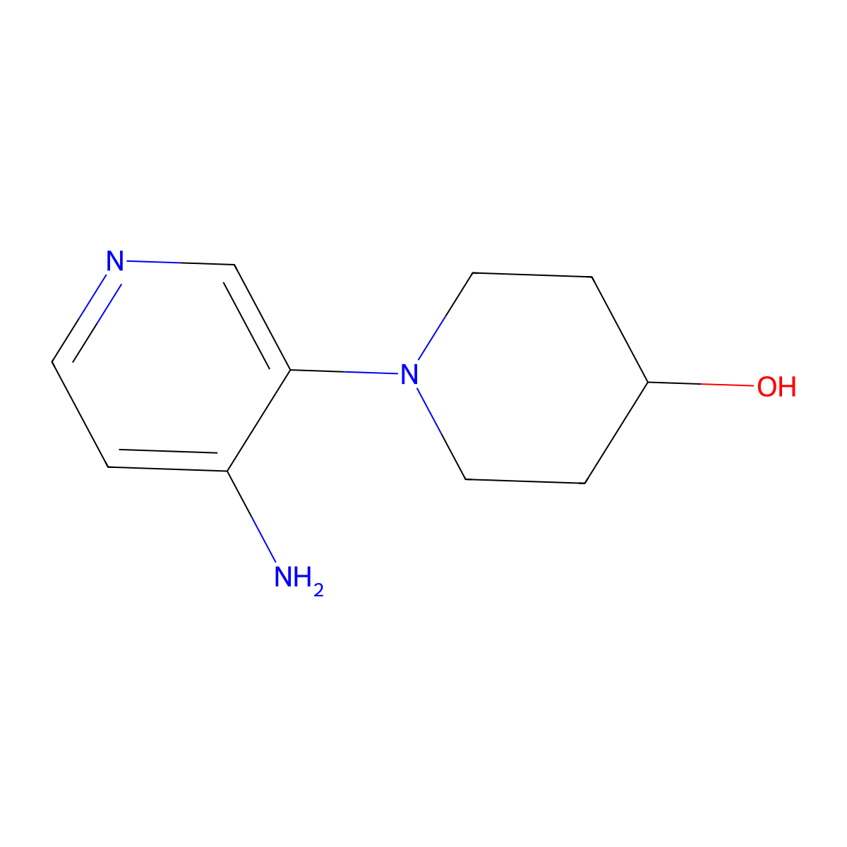 1-(4-Aminopyridin-3-yl)piperidin-4-ol molecular structure, CAS 1563530-99-3