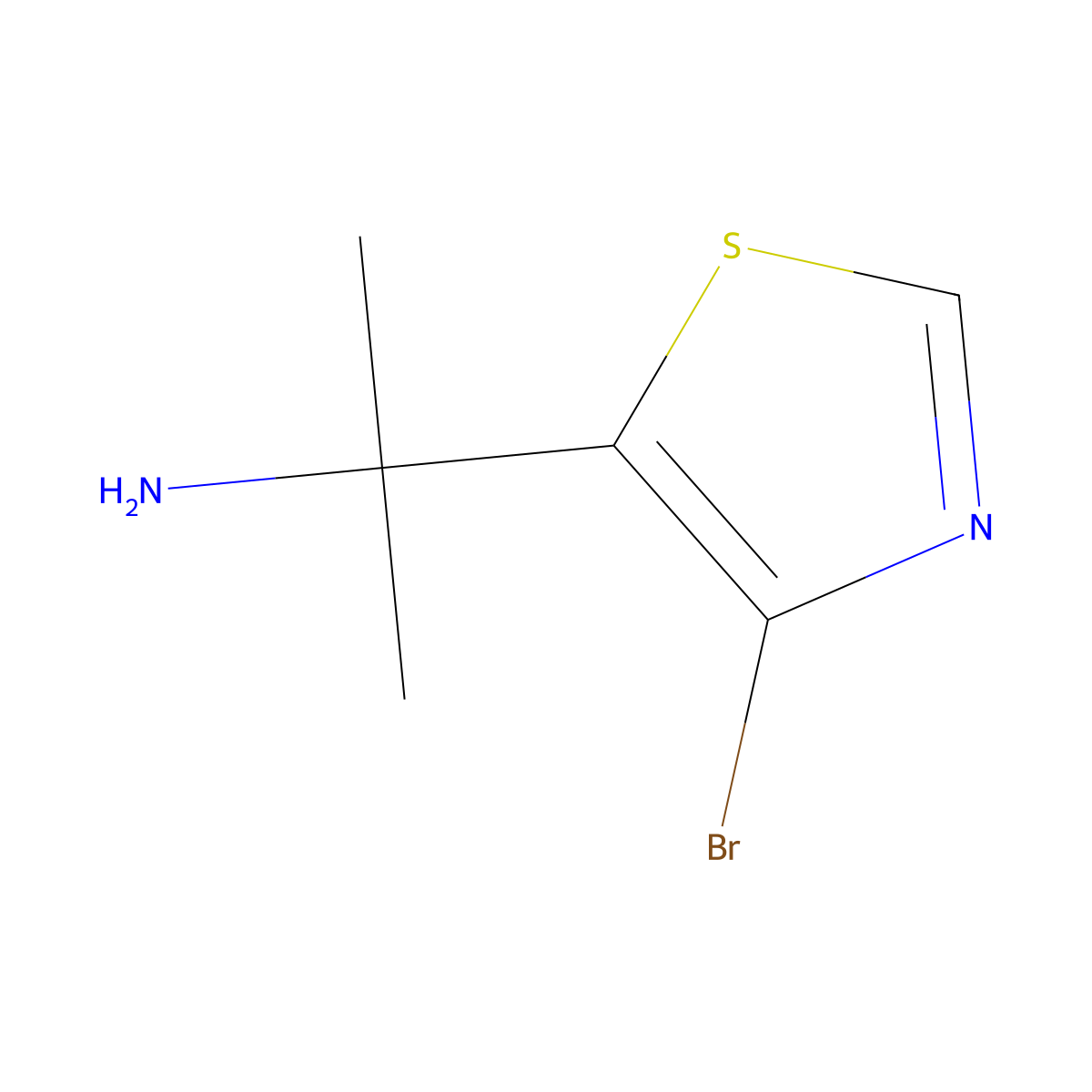 4-Bromo-5-(2-aminopropan-2-yl)thiazole molecular structure, CAS 1563531-01-0