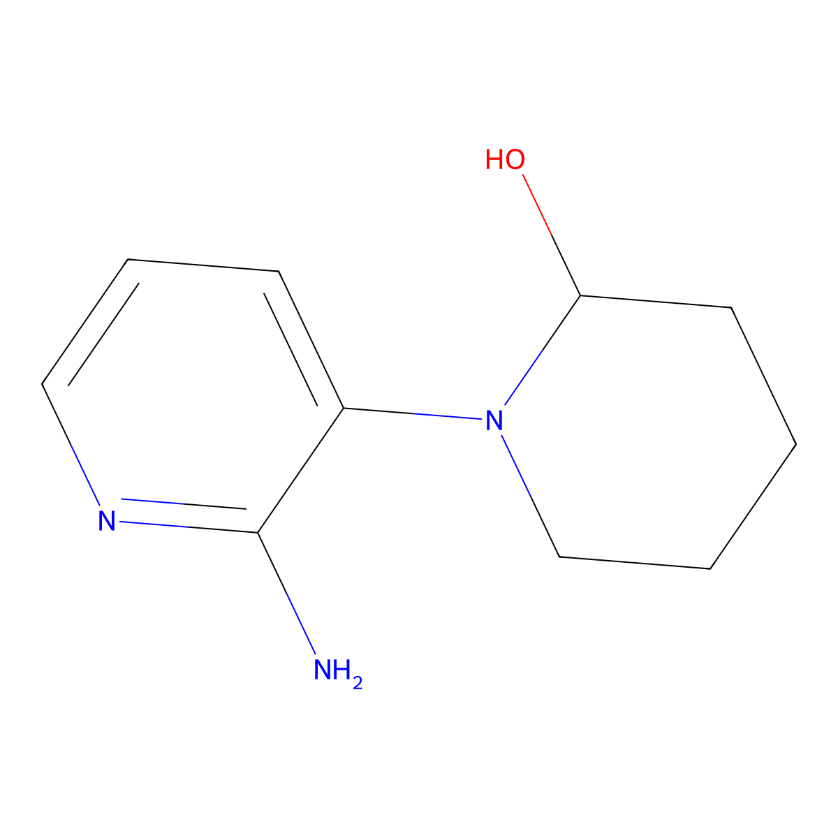 1-(2-Aminopyridin-3-YL)piperidin-2-OL molecular structure, CAS 1563531-08-7