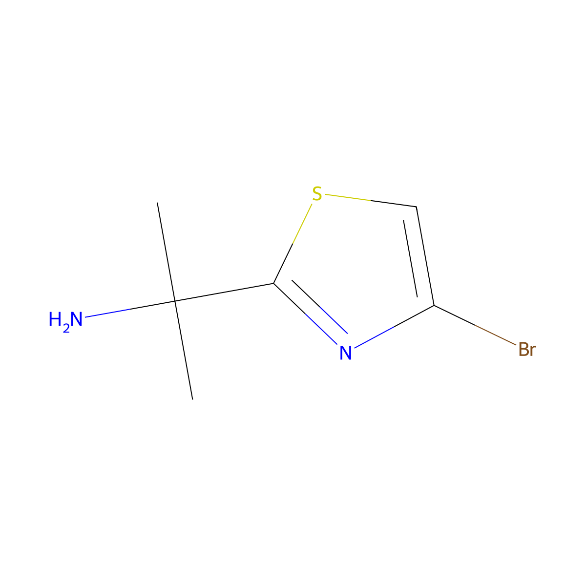 4-Bromo-2-(2-aminopropan-2-yl)thiazole molecular structure, CAS 1563531-10-1