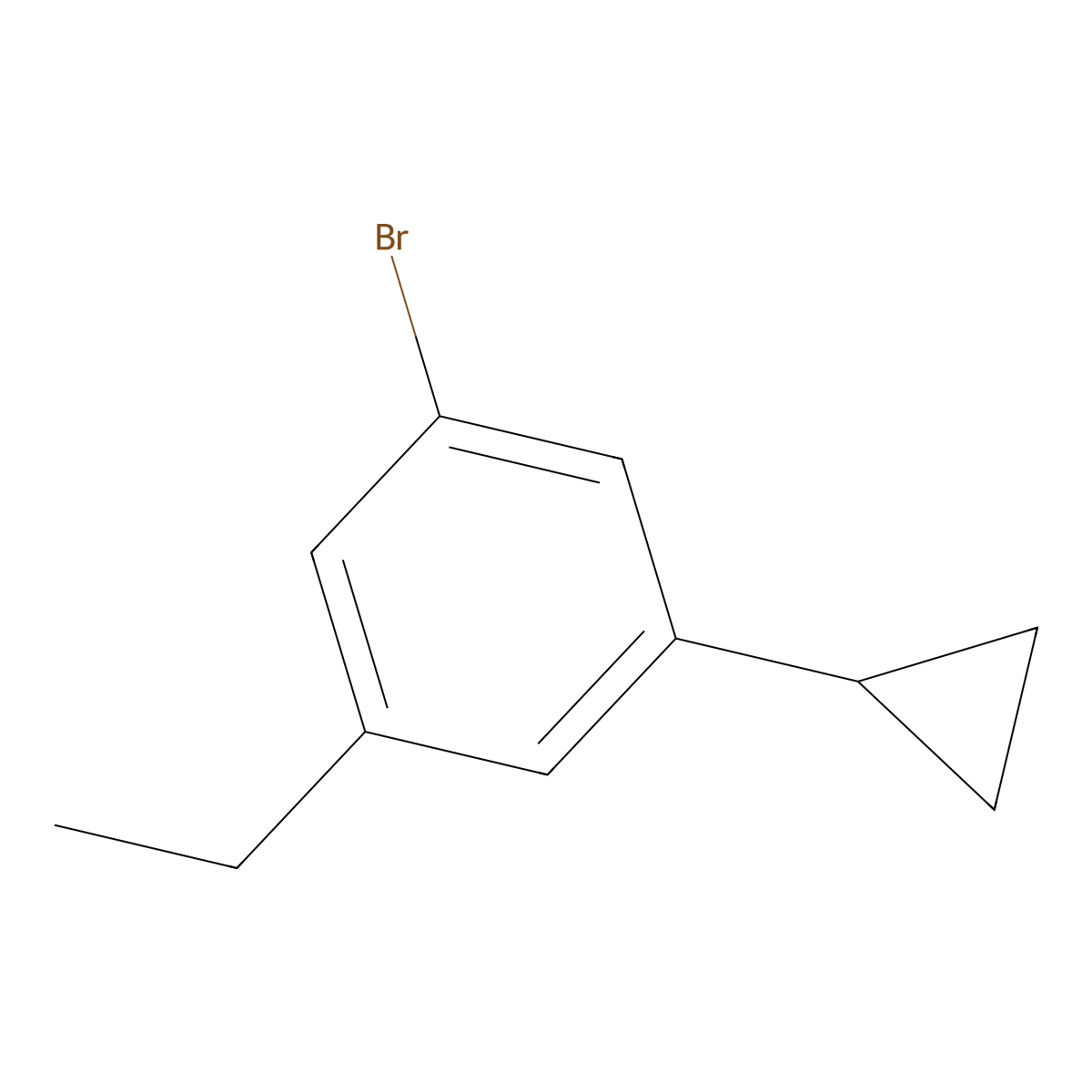 3-Ethyl-5-cyclopropylbromobenzene molecular structure, CAS 1563531-13-4