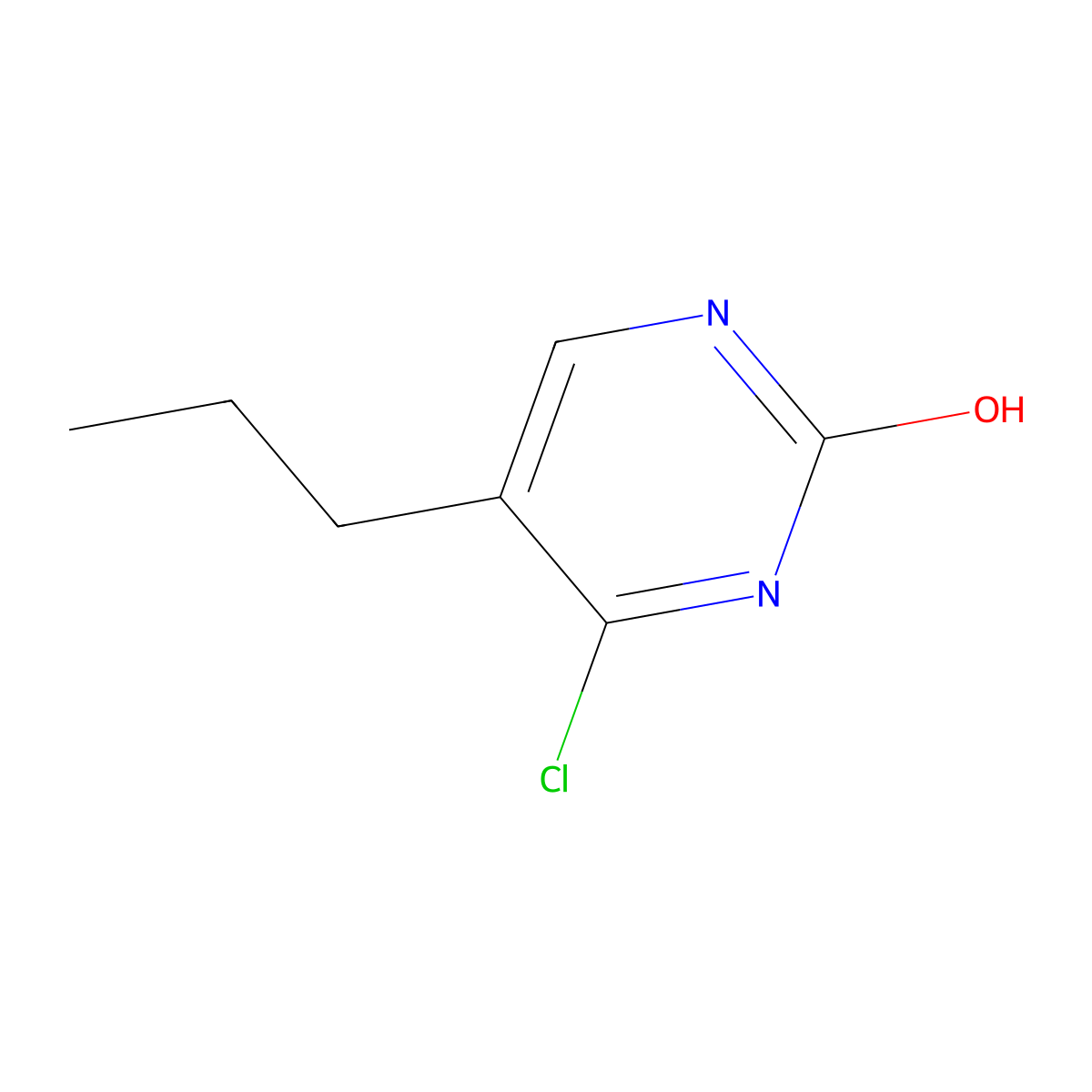 4-Chloro-2-hydroxy-5-(n-propyl)pyrimidine molecular structure, CAS 1563531-15-6