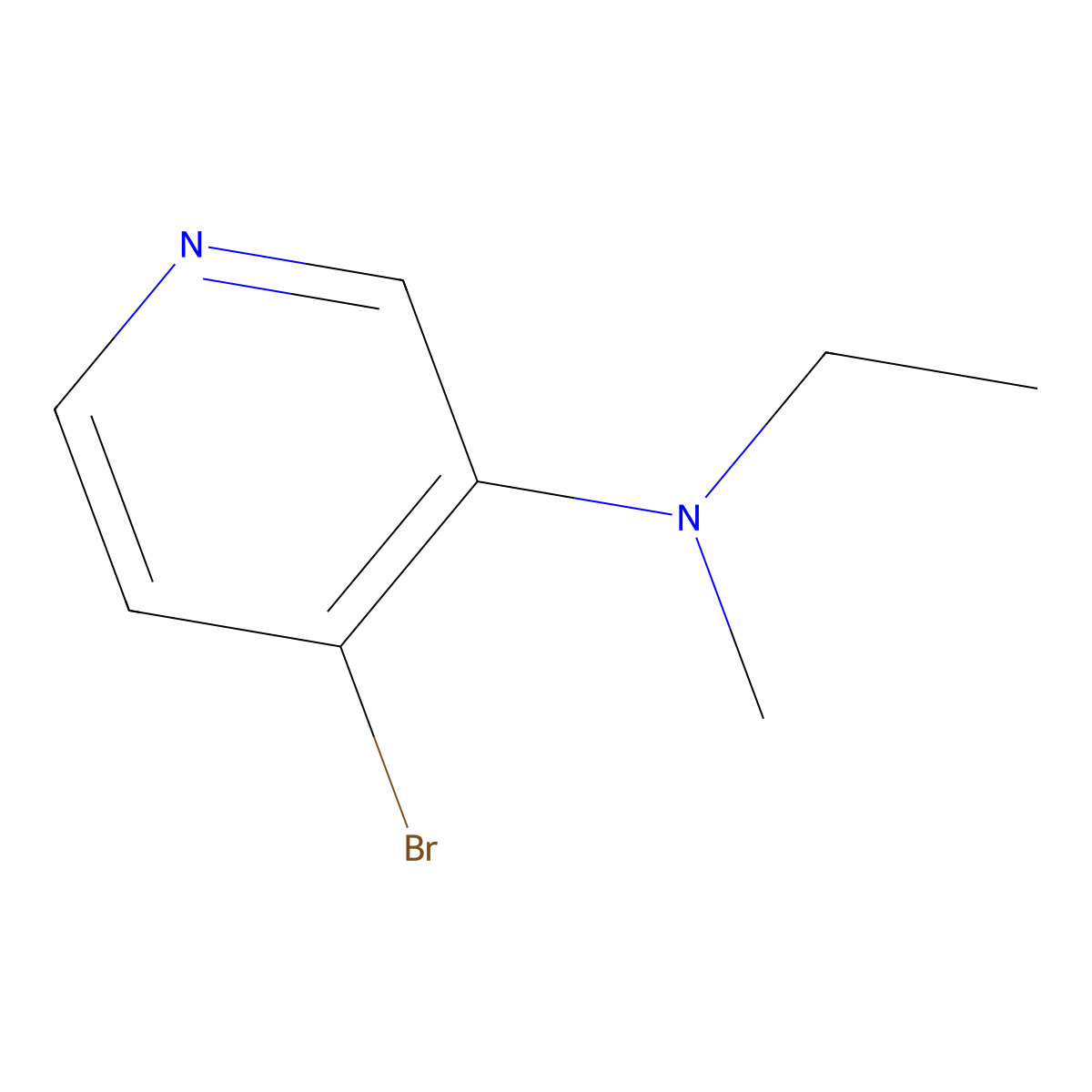 4-Bromo-3-(methylethylamino)pyridine molecular structure, CAS 1563531-16-7