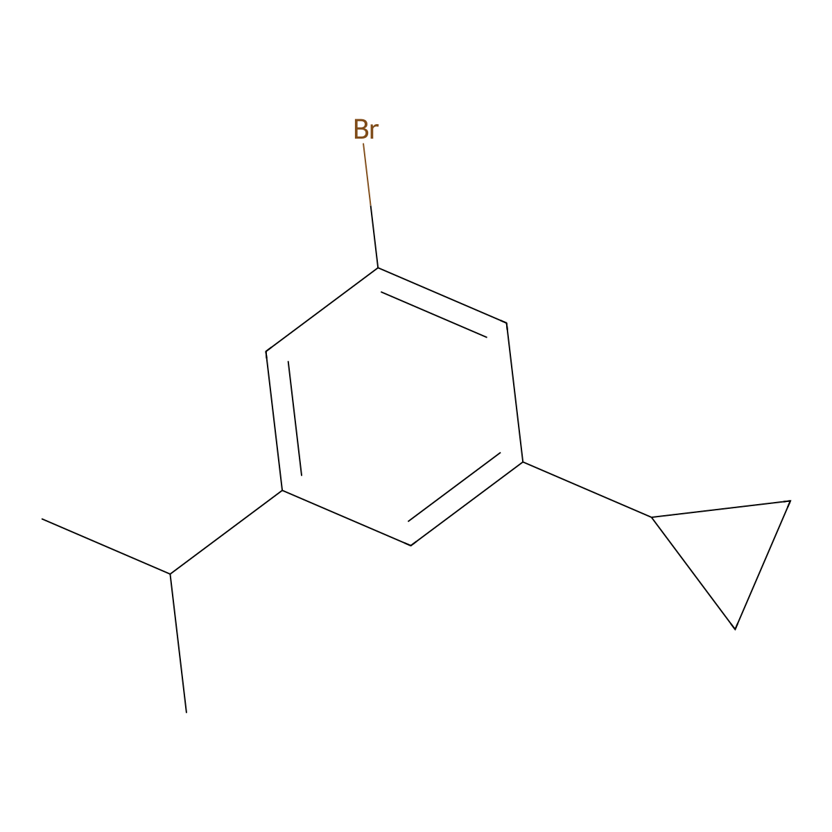 3-(iso-Propyl)-5-cyclopropylbromobenzene molecular structure, CAS 1563531-20-3