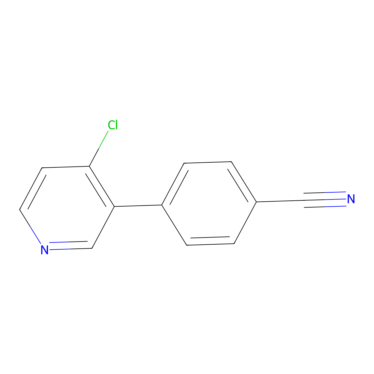 4-(4-Chloropyridin-3-YL)benzonitrile molecular structure, CAS 1563531-22-5