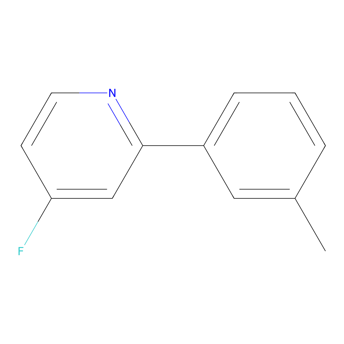 4-Fluoro-2-(3-tolyl)pyridine molecular structure, CAS 1563531-23-6