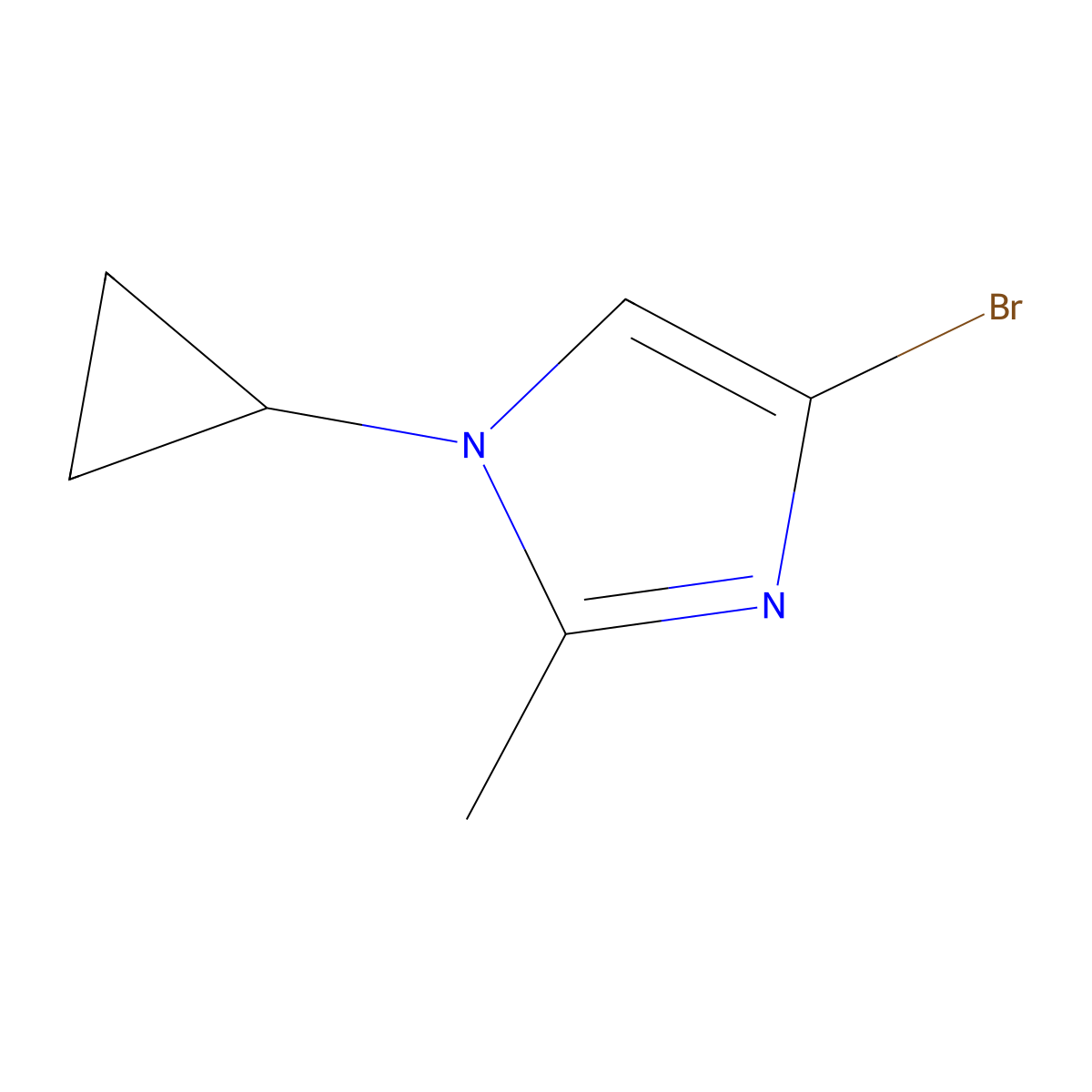 4-Bromo-1-cyclopropyl-2-methyl-1H-imidazole molecular structure, CAS 1563531-30-5