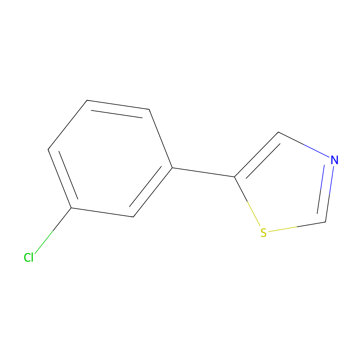 3-(Thiazol-5-yl)chlorobenzene molecular structure, CAS 1563531-39-4