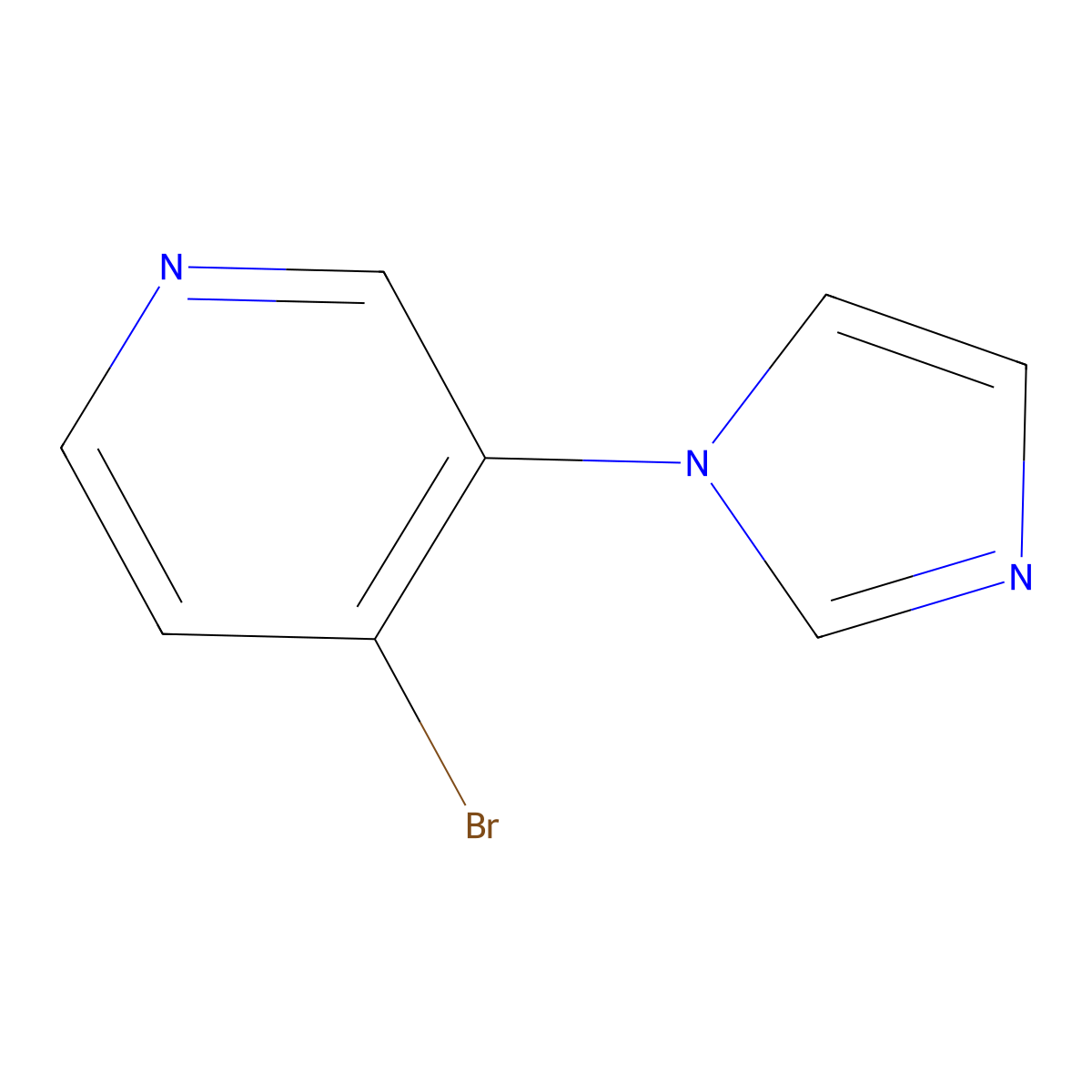 4-Bromo-3-(imidazol-1-YL)pyridine molecular structure, CAS 1563531-42-9