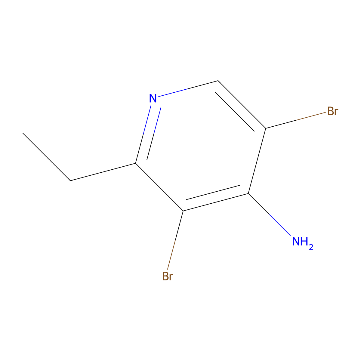 4-Amino-3,5-dibromo-2-ethylpyridine molecular structure, CAS 1563531-46-3