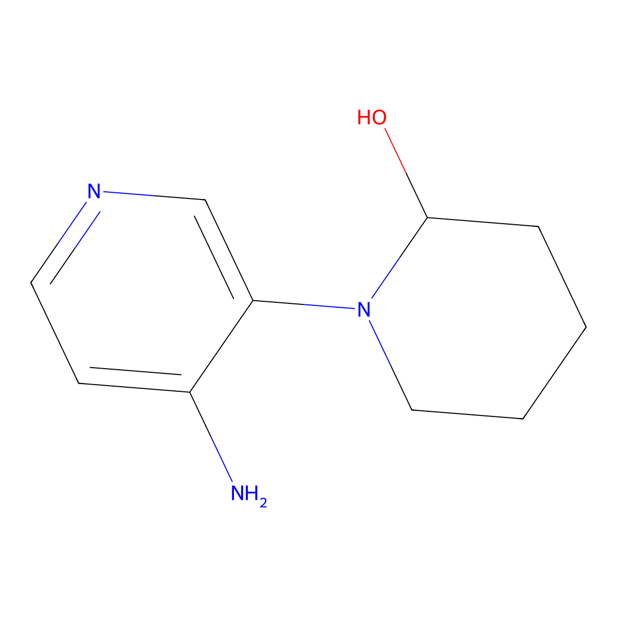 1-(4-Aminopyridin-3-YL)piperidin-2-OL molecular structure, CAS 1563531-49-6