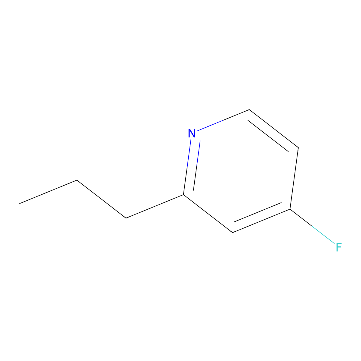 4-Fluoro-2-propylpyridine molecular structure, CAS 1563531-51-0