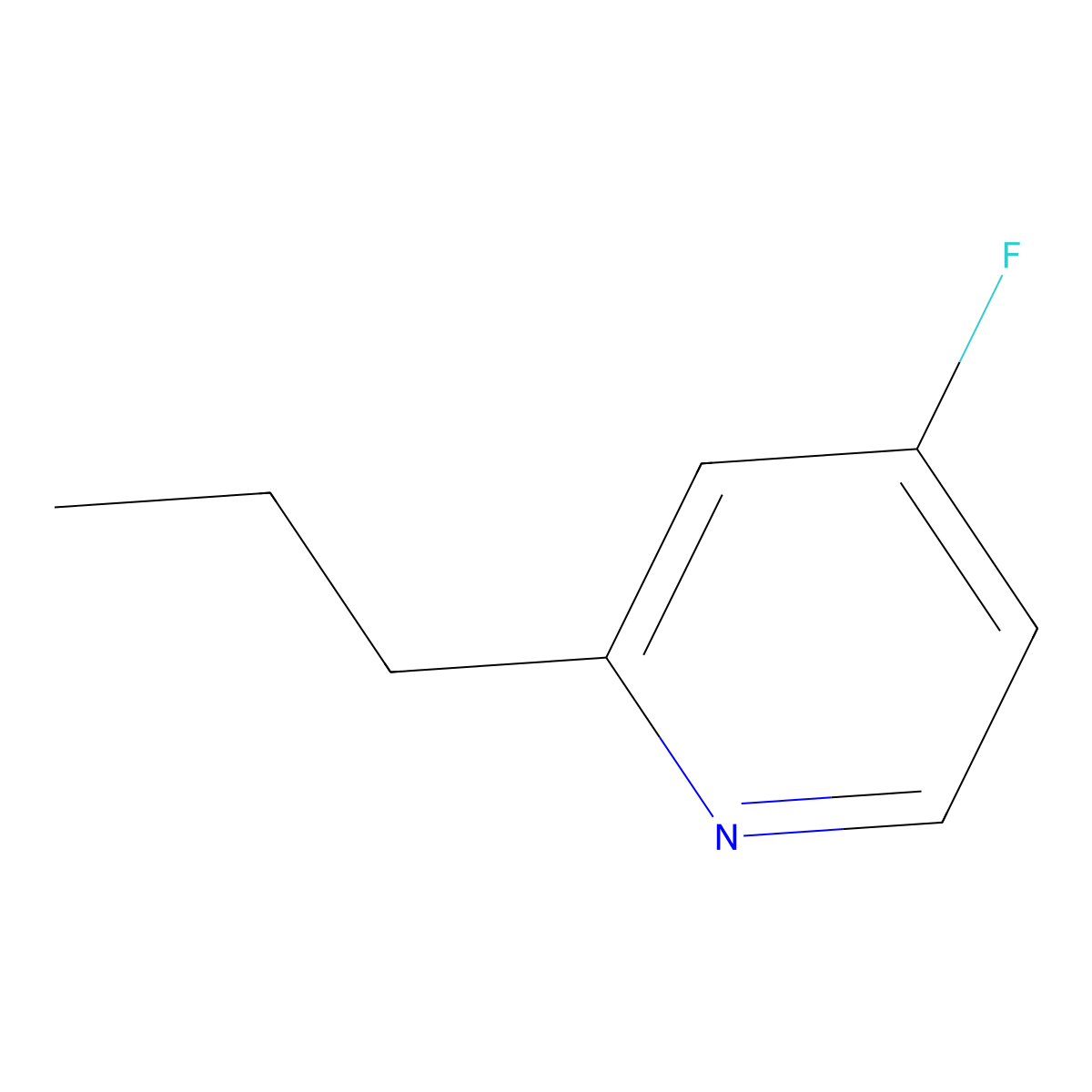 4-Fluoro-2-propylpyridine molecular structure, CAS 1563531-51-0