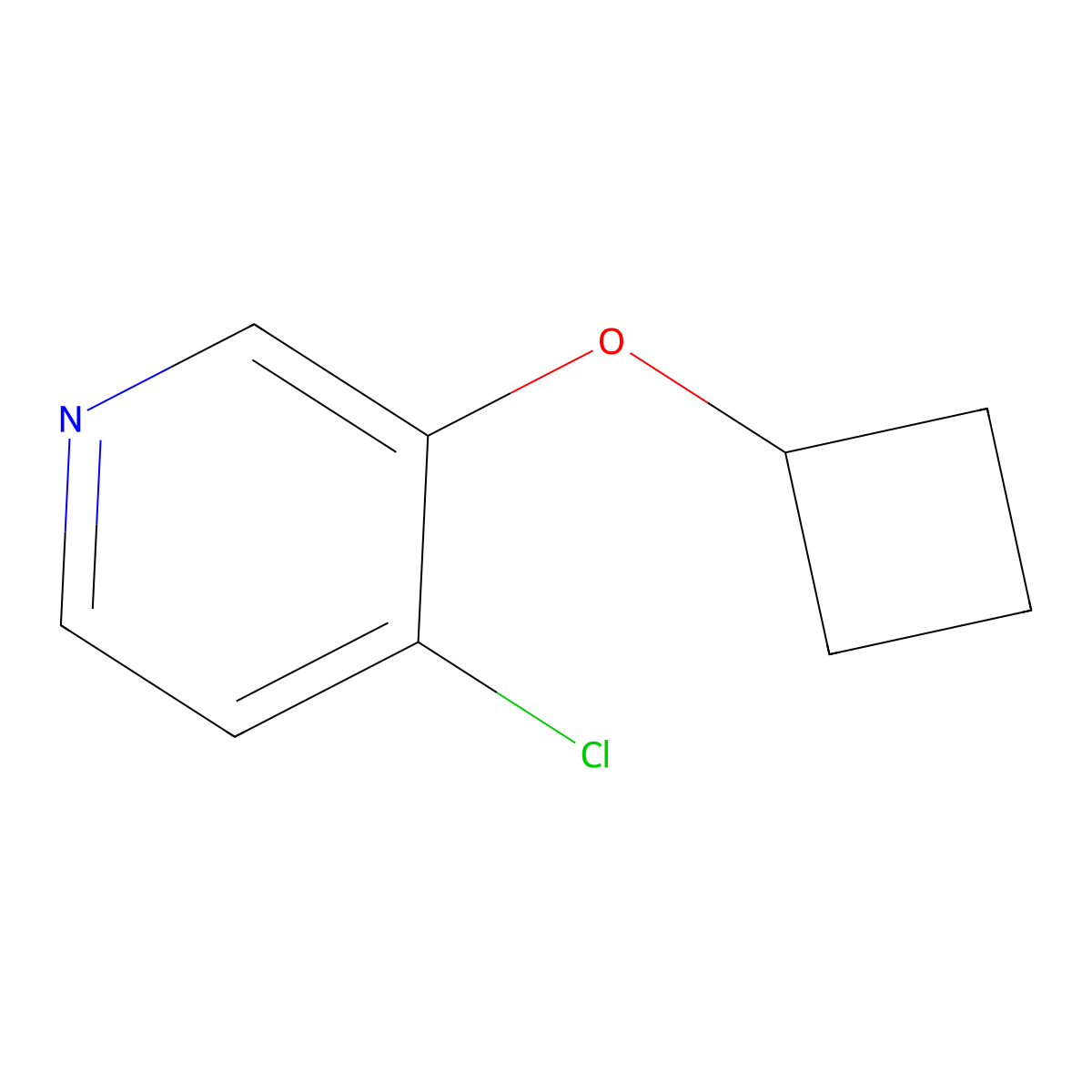 4-Chloro-3-(cyclobutoxy)pyridine molecular structure, CAS 1563531-52-1
