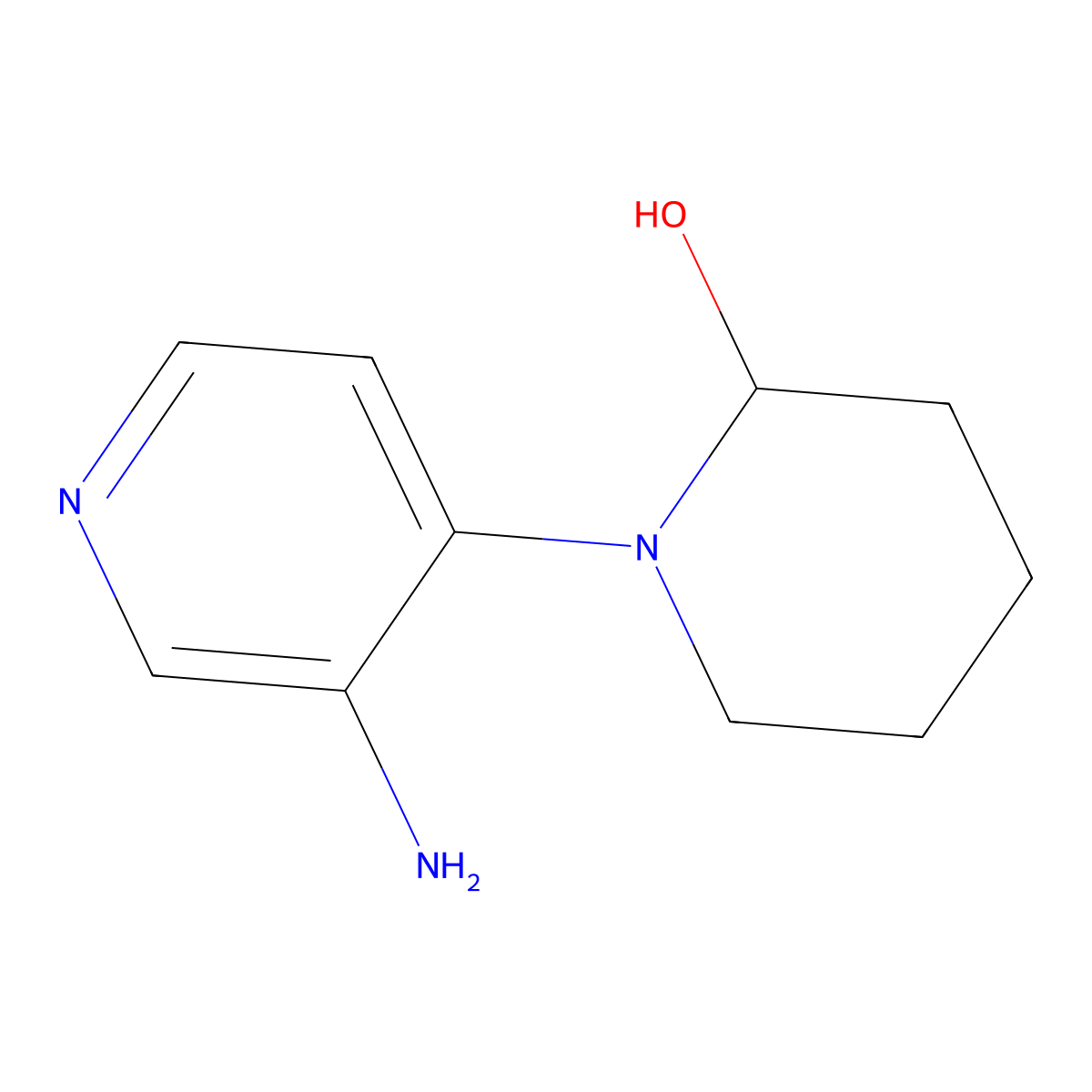1-(3-Aminopyridin-4-YL)piperidin-2-OL molecular structure, CAS 1563531-55-4