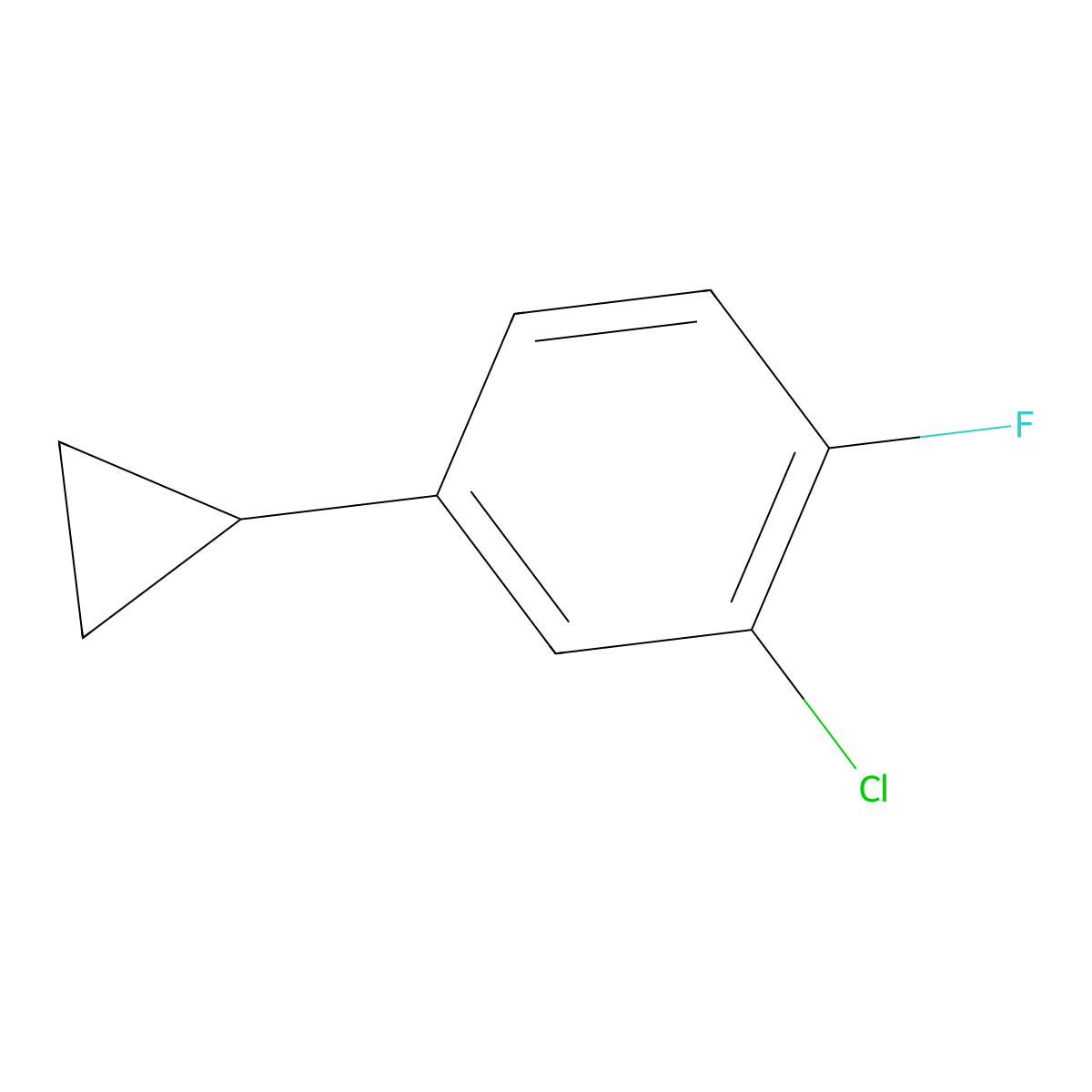 2-Chloro-4-cyclopropyl-1-fluorobenzene molecular structure, CAS 1563531-56-5