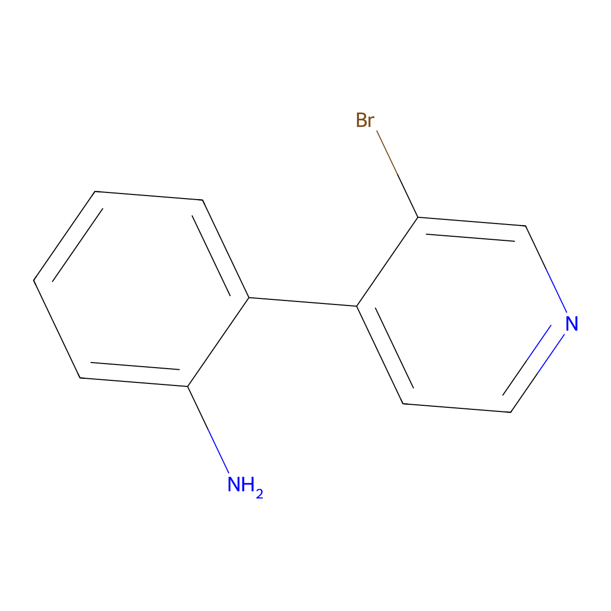 3-Bromo-4-(2-aminophenyl)pyridine molecular structure, CAS 1563531-58-7