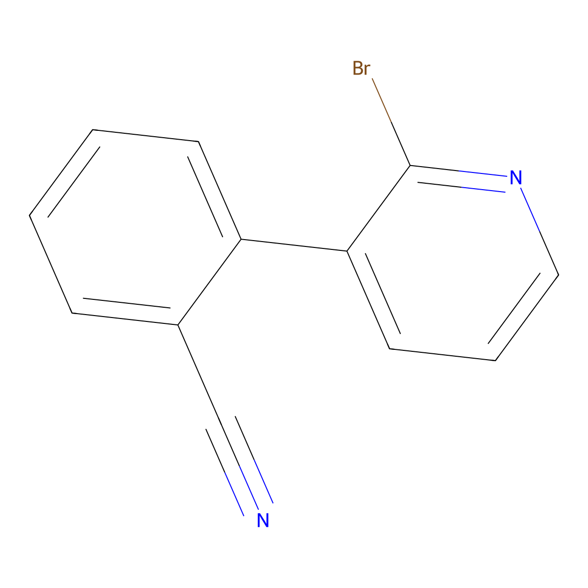 2-(2-Bromopyridin-3-YL)benzonitrile molecular structure, CAS 1563531-61-2