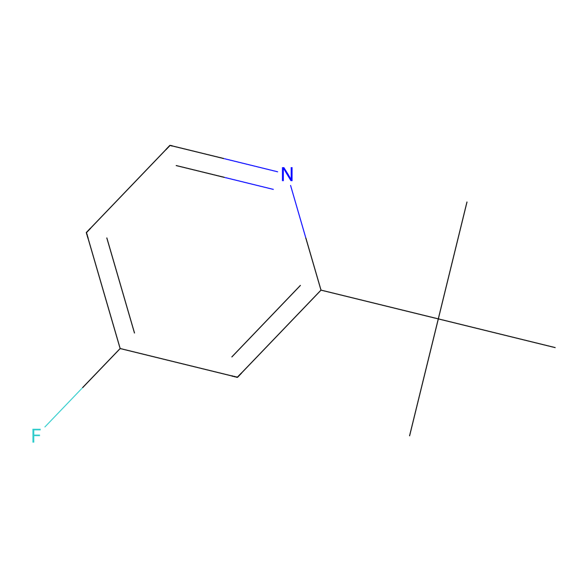 4-Fluoro-2-(tert-butyl)pyridine molecular structure, CAS 1563531-63-4