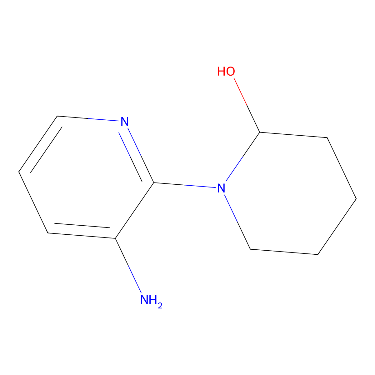 1-(3-Aminopyridin-2-YL)piperidin-2-OL molecular structure, CAS 1563531-65-6