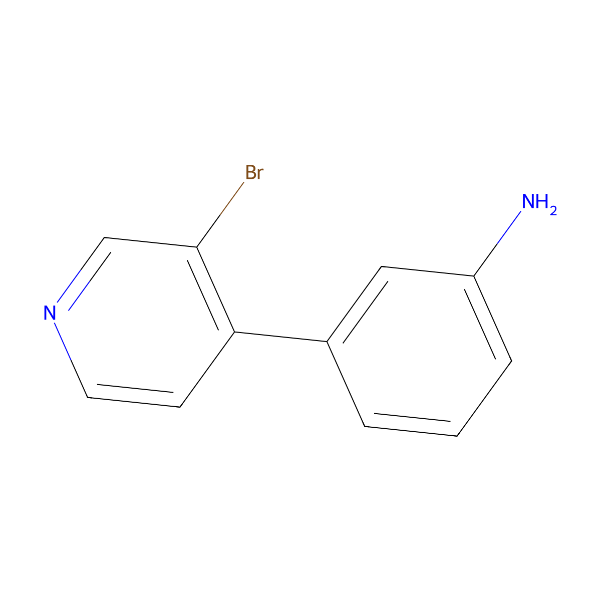 3-Bromo-4-(3-aminophenyl)pyridine molecular structure, CAS 1563531-67-8