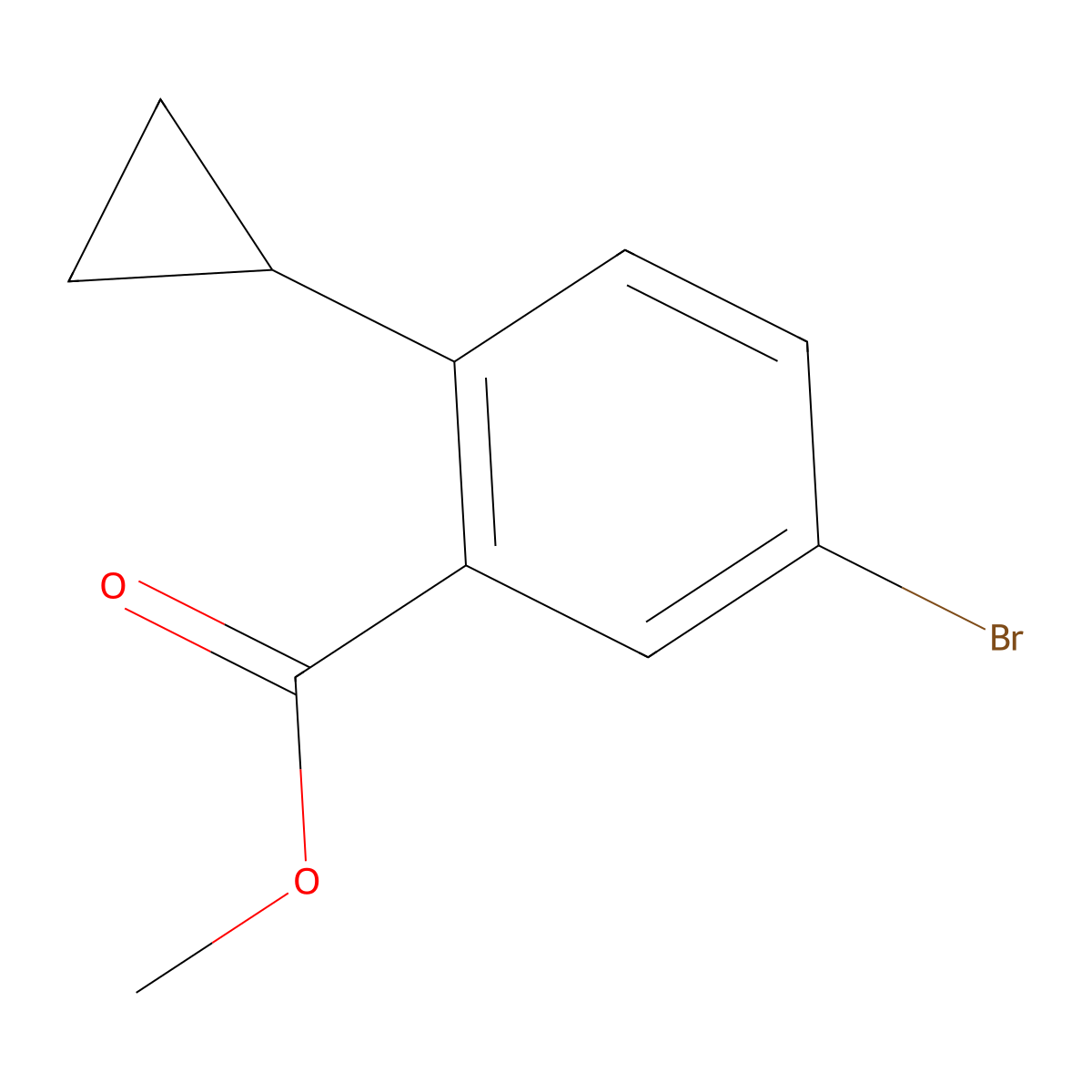 Methyl 5-bromo-2-cyclopropylbenzoate molecular structure, CAS 1563531-68-9