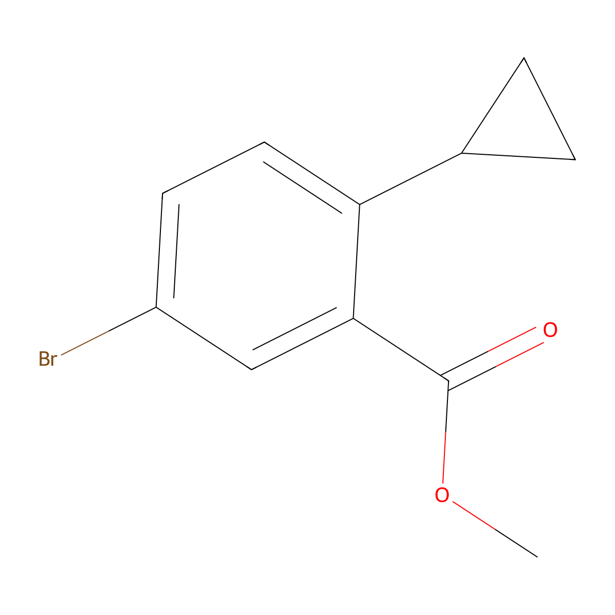 Methyl 5-bromo-2-cyclopropylbenzoate molecular structure, CAS 1563531-68-9