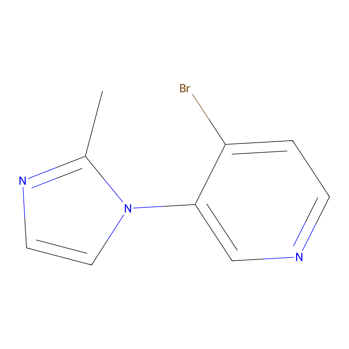 4-Bromo-3-(2-methylimidazol-1-YL)pyridine molecular structure, CAS 1563531-71-4