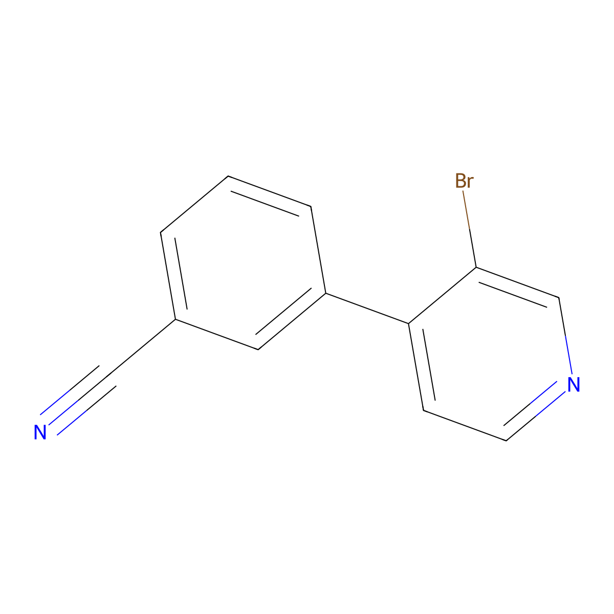 3-Bromo-4-(3-cyanophenyl)pyridine molecular structure, CAS 1563531-78-1