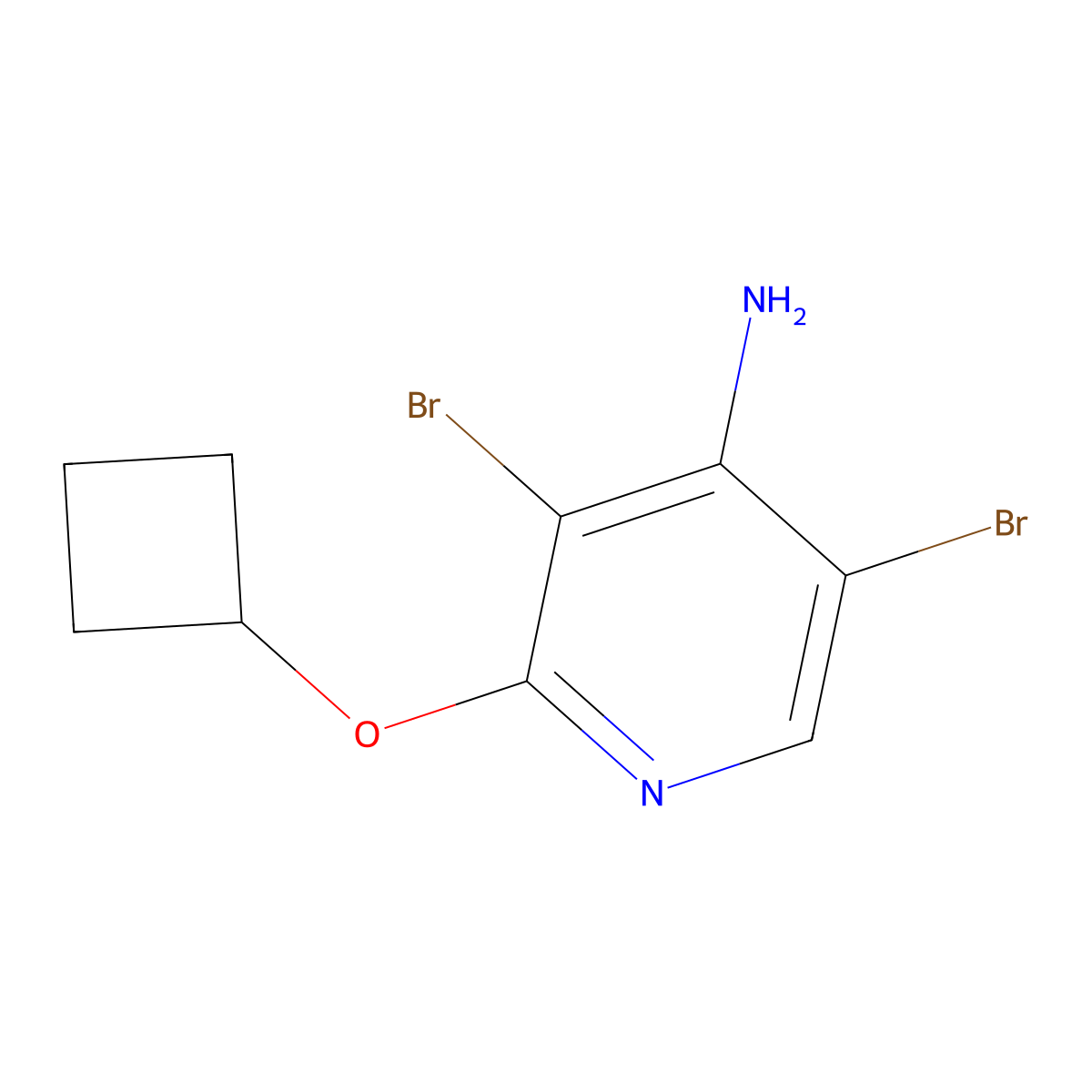 4-Amino-3,5-dibromo-2-(cyclobutoxy)pyridine molecular structure, CAS 1563531-81-6