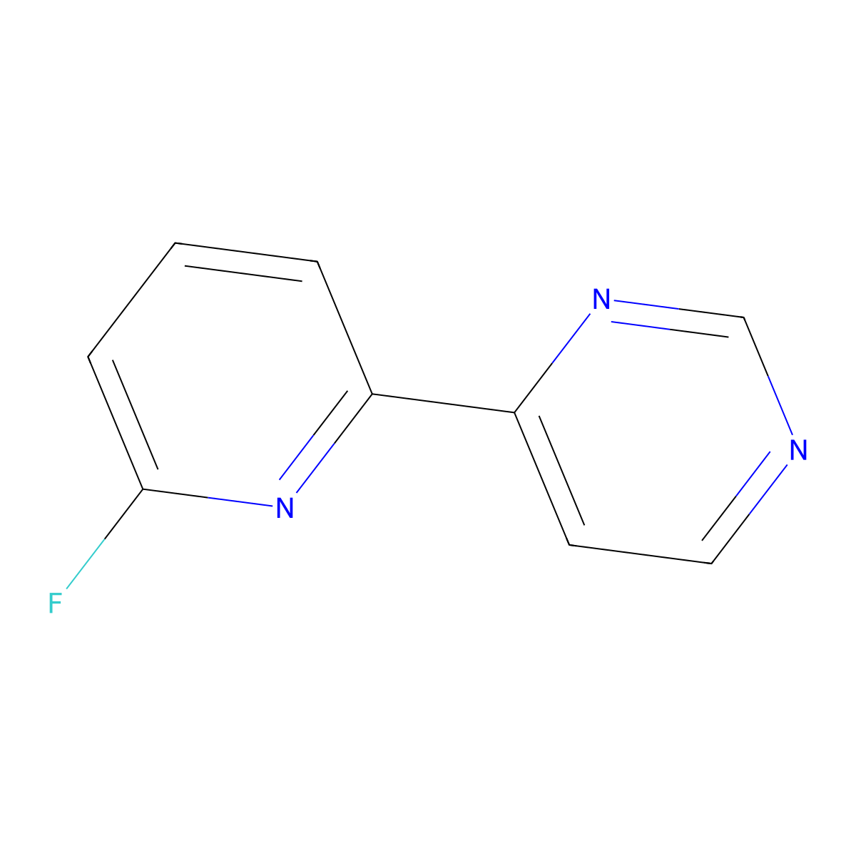 2-Fluoro-6-(pyrimidin-4-yl)pyridine molecular structure, CAS 1563531-82-7