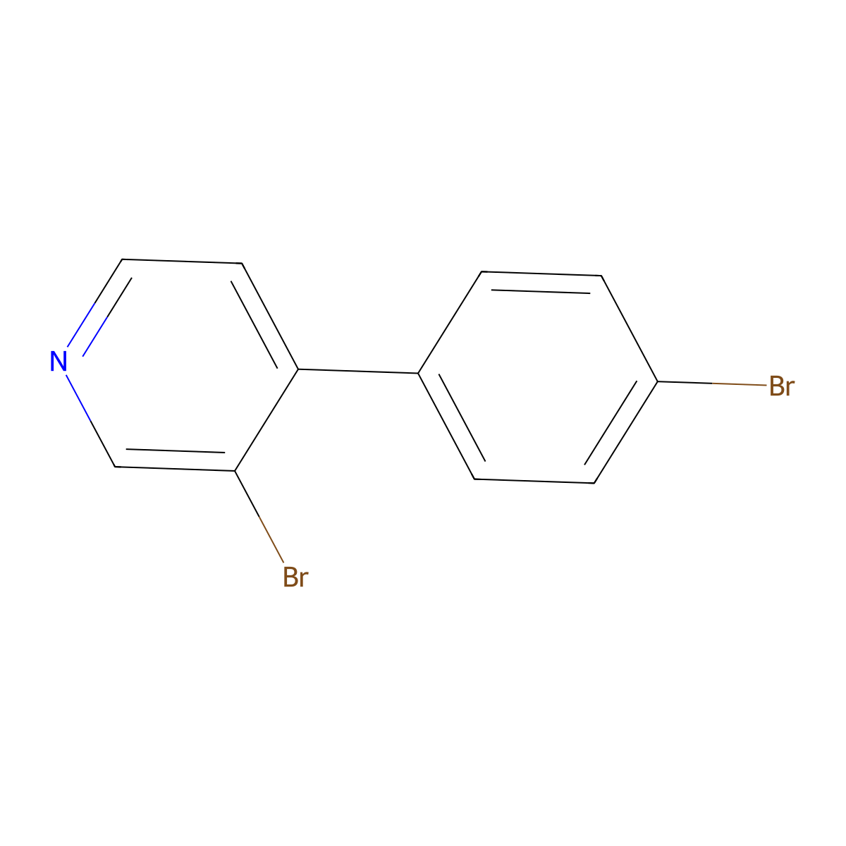 3-Bromo-4-(4-bromophenyl)pyridine molecular structure, CAS 1563531-83-8
