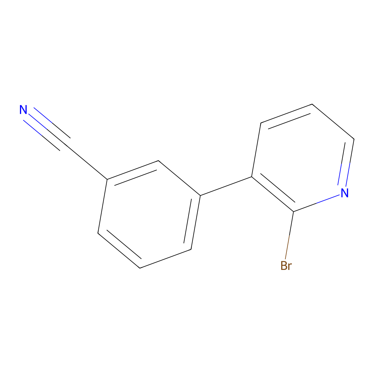 3-(2-Bromopyridin-3-YL)benzonitrile molecular structure, CAS 1563531-86-1