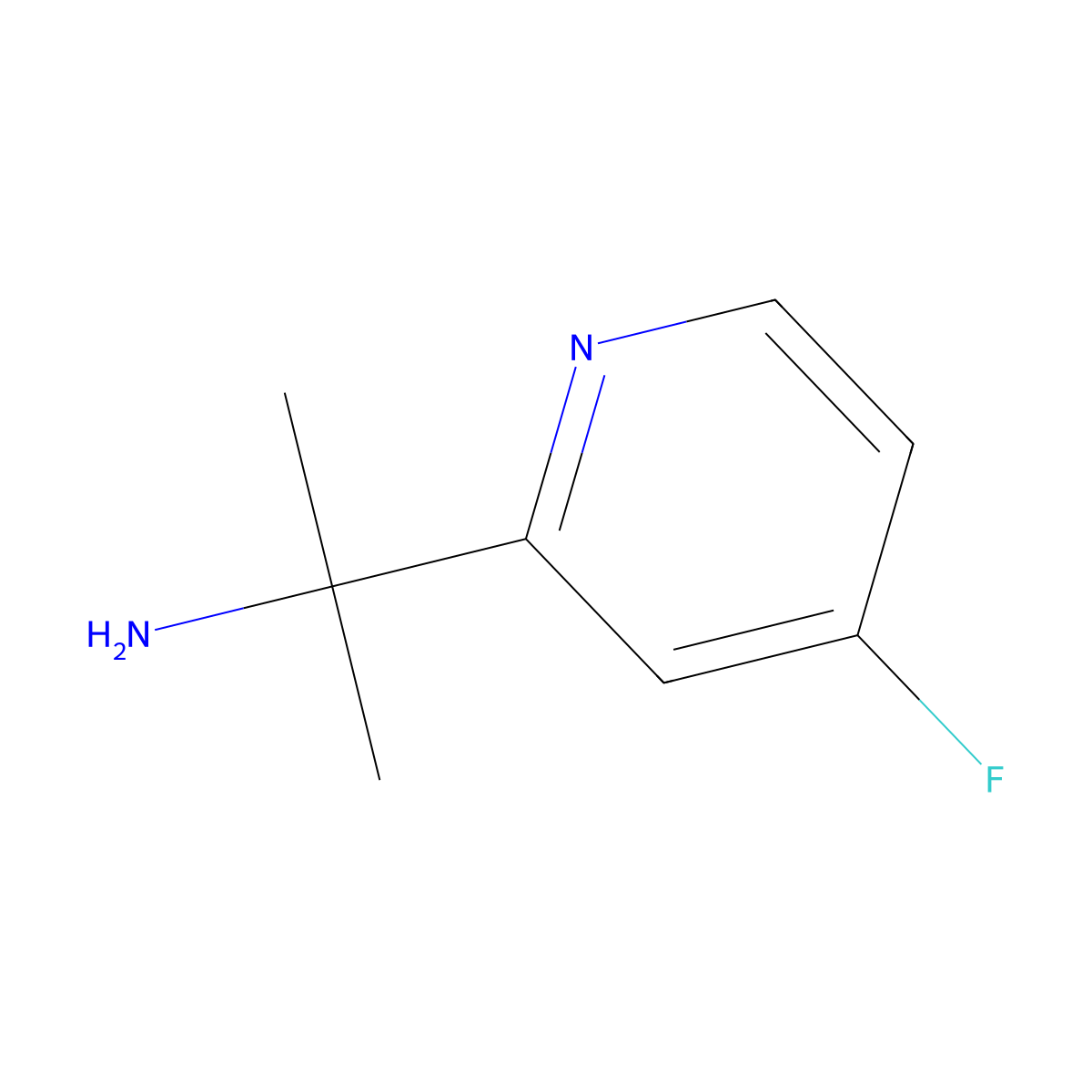 2-(4-Fluoropyridin-2-yl)propan-2-amine molecular structure, CAS 1563531-88-3