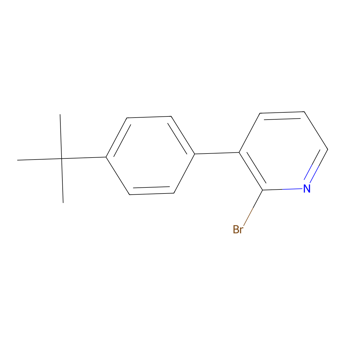 2-Bromo-3-(4-tert-butylphenyl)pyridine molecular structure, CAS 1563531-90-7