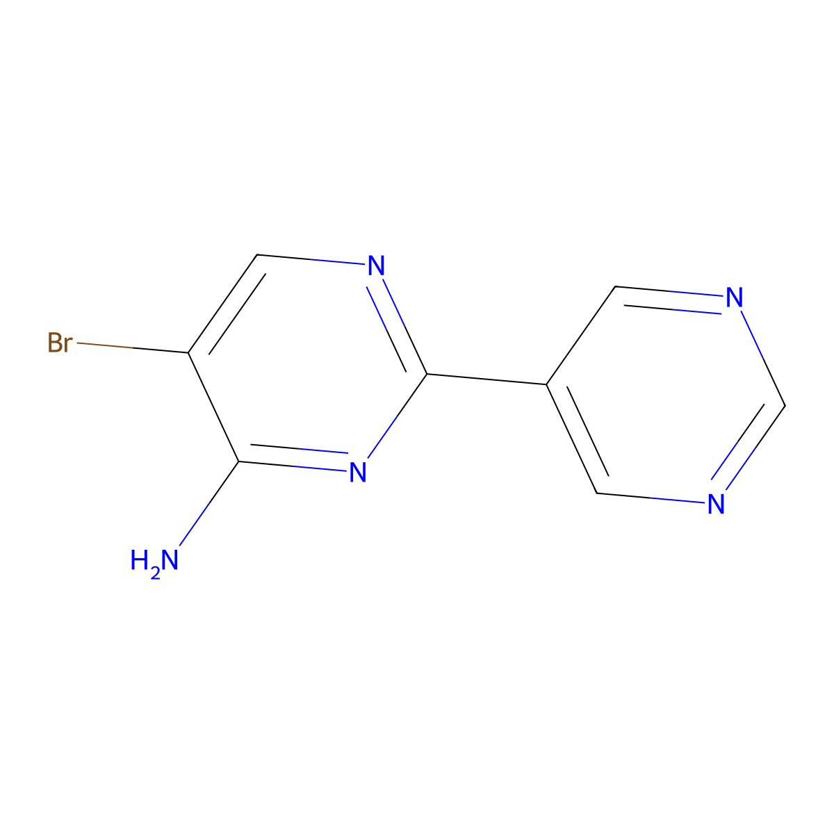 4-Amino-5-bromo-2-(pyrimidin-5-yl)pyrimidine molecular structure, CAS 1563531-94-1
