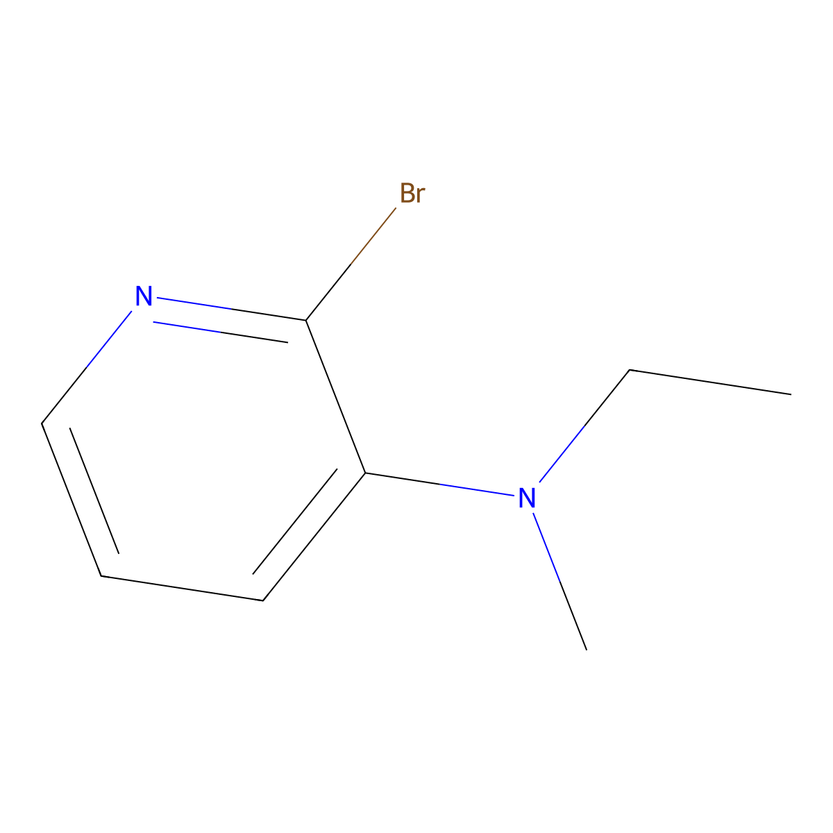 2-Bromo-3-(methylethylamino)pyridine molecular structure, CAS 1563531-99-6