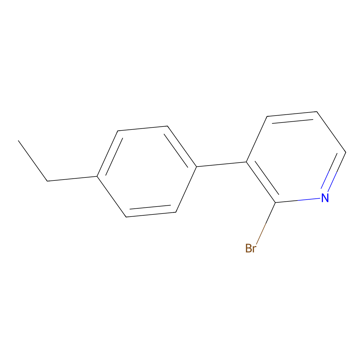 2-Bromo-3-(4-ethylphenyl)pyridine molecular structure, CAS 1563532-14-8