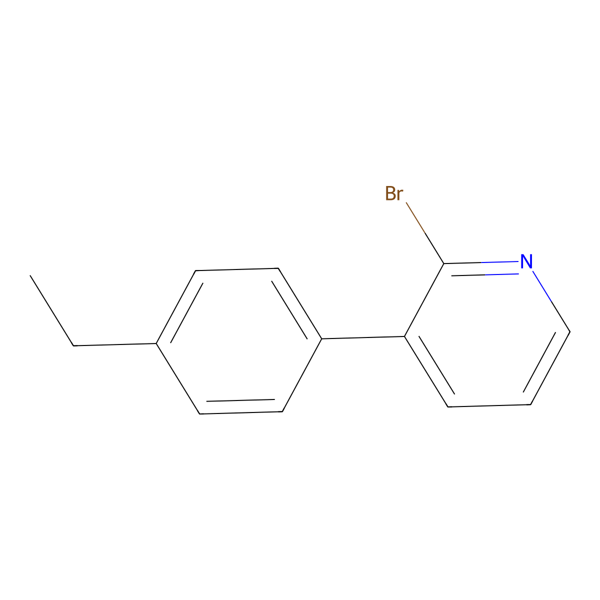 2-Bromo-3-(4-ethylphenyl)pyridine molecular structure, CAS 1563532-14-8
