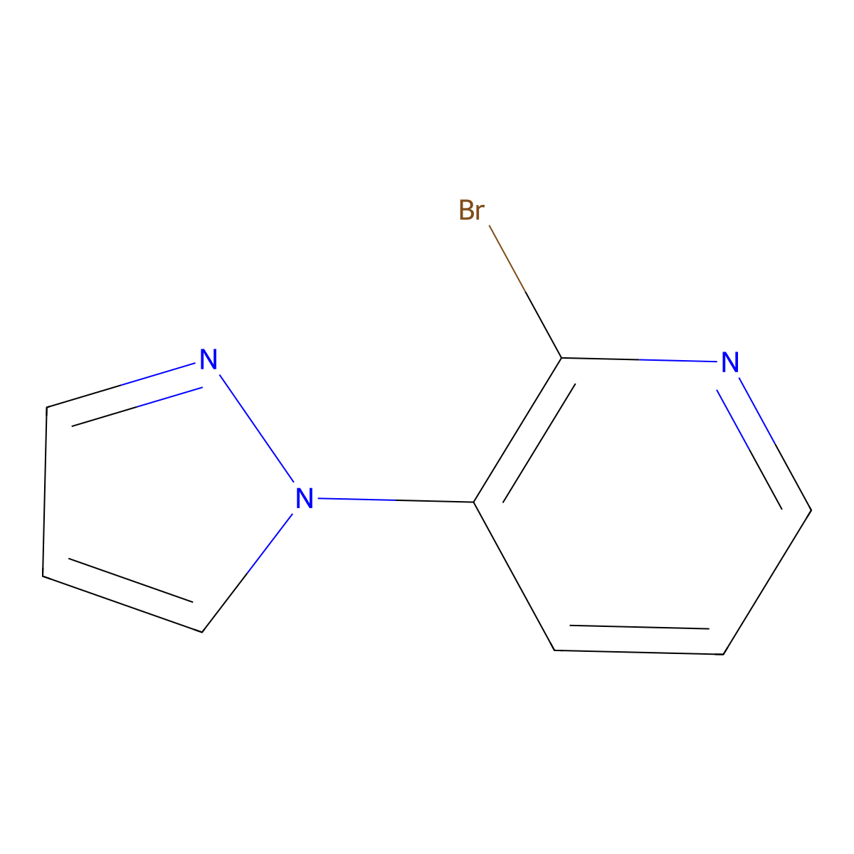 2-Bromo-3-(1H-pyrazol-1-YL)pyridine molecular structure, CAS 1563532-19-3