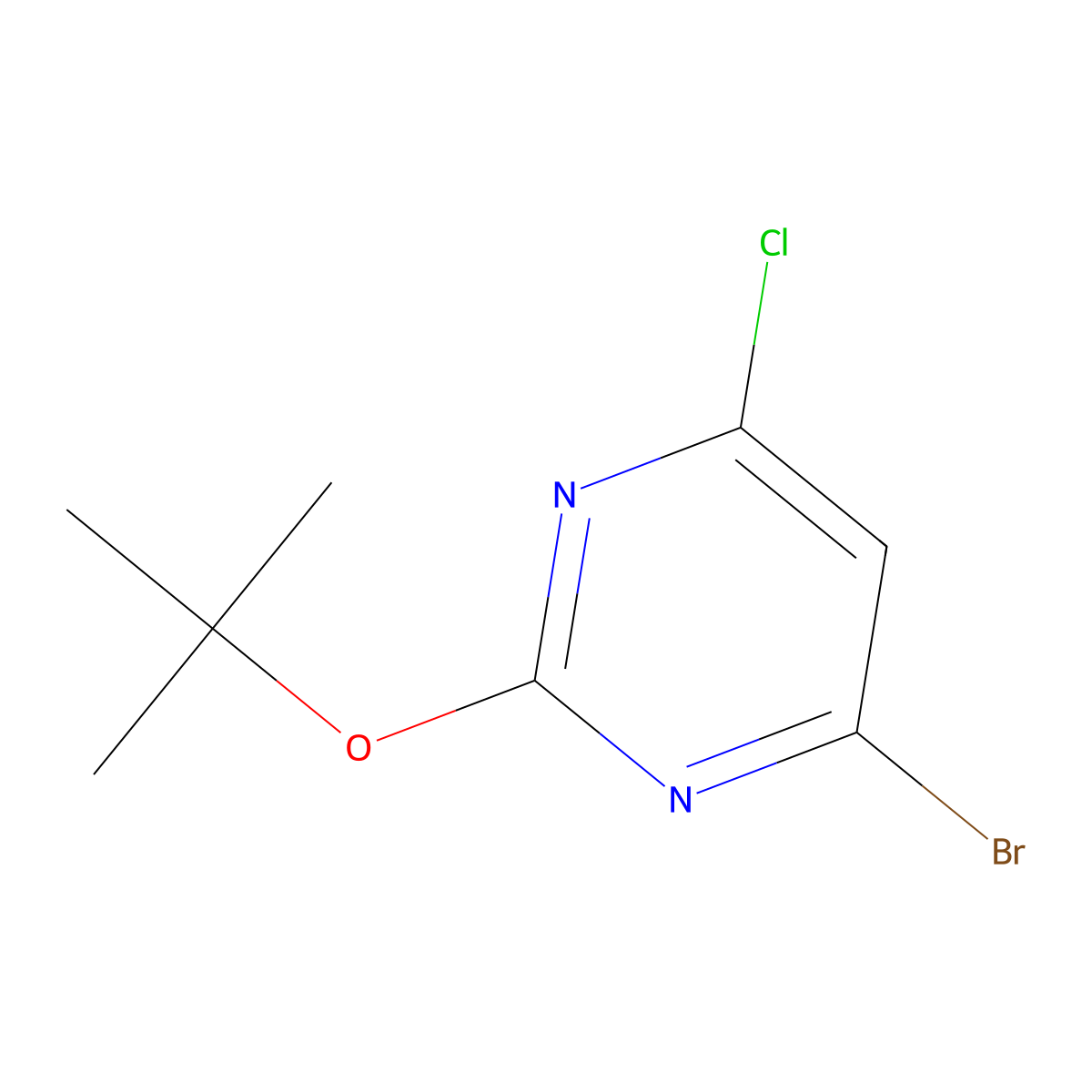 4-Chloro-6-bromo-2-(tert-butoxy)pyrimidine molecular structure, CAS 1563532-29-5