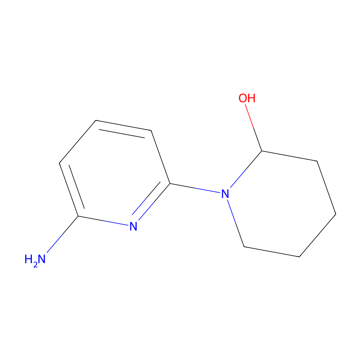 1-(6-Aminopyridin-2-YL)piperidin-2-OL molecular structure, CAS 1563532-35-3