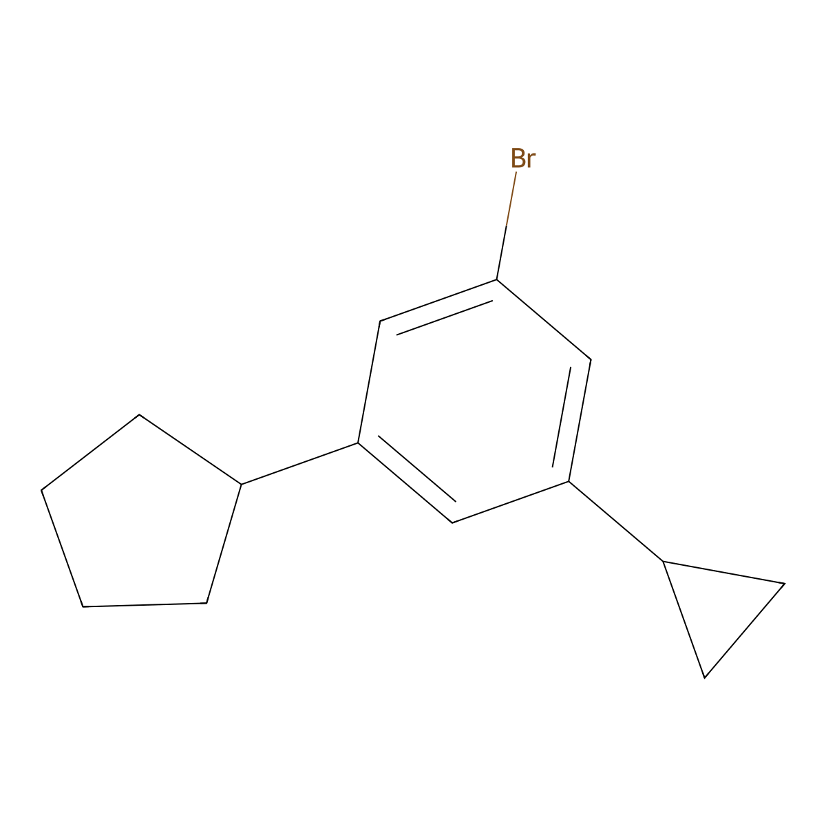 3-Cyclopentyl-5-cyclopropylbromobenzene molecular structure, CAS 1563532-38-6